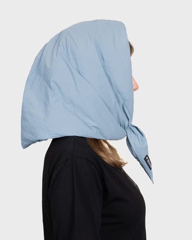 Light blue vegan headscarf cruelty free sustainable fashion