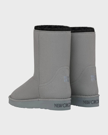 Plant-based grey winter boots – mid-calf design
