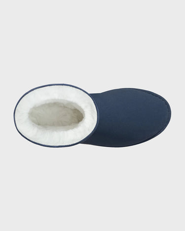 Vegan ugg-inspired boots in blue – cruelty-free warmth
