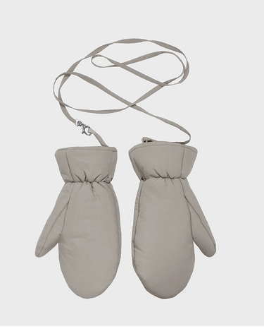 Beige recycled zero waste mittens eco conscious gloves