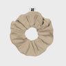 Beige upcycled hair scrunchie eco friendly hair accessory