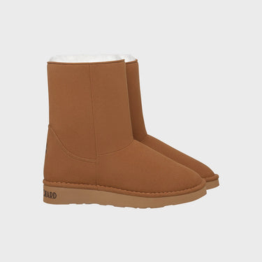 Caramel brown mid-length vegan boots