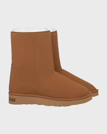 Caramel brown mid-length vegan boots
