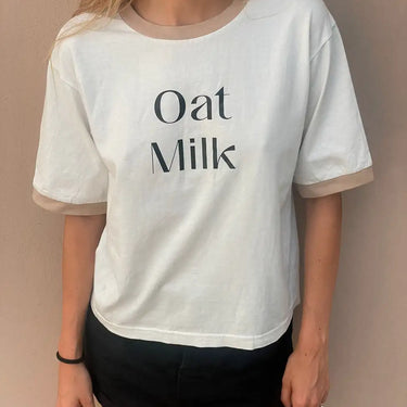 Casual Oat Milk slogan top
