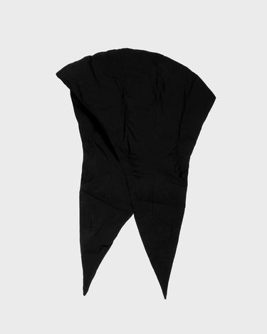 Charcoal black recycled cozy hooded scarf sustainable winter wear