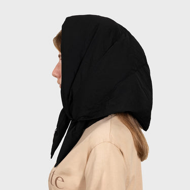 Charcoal black vegan headscarf cruelty free sustainable fashion