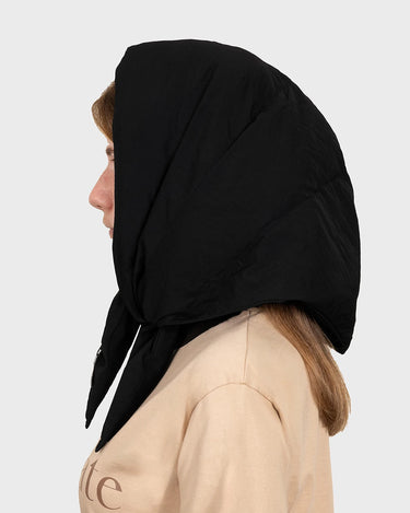 Charcoal black vegan headscarf cruelty free sustainable fashion