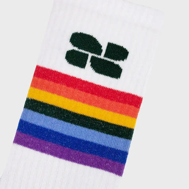 Comfortable white cotton pride socks