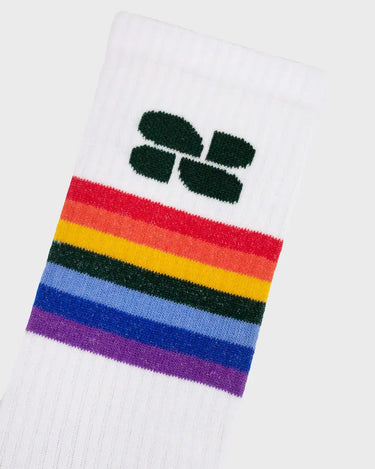 Comfortable white cotton pride socks