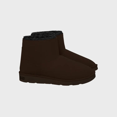 Cruelty-free dark brown winter ankle boots