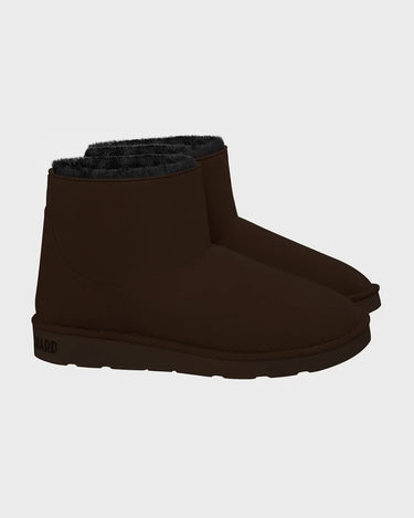 Cruelty-free dark brown winter ankle boots
