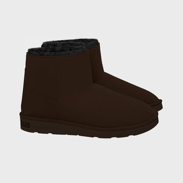 Cruelty-free dark brown winter ankle boots