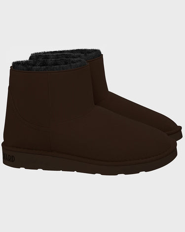 Cruelty-free dark brown winter ankle boots