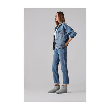 Cruelty-free light grey winter ankle boots