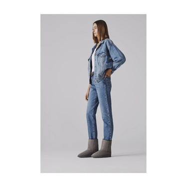 Cruelty-free warm grey boots – cozy mid-length