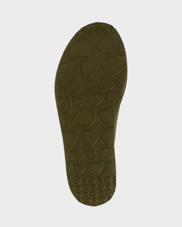 Dark green vegan ugg-like slippers cruelty free cozy winter shoes