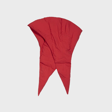 Deep red vegan headscarf cruelty free sustainable fashion