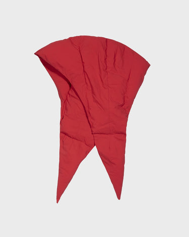 Deep red vegan headscarf cruelty free sustainable fashion
