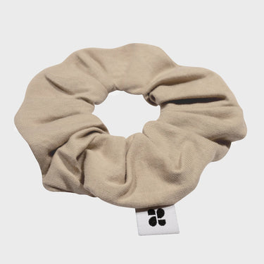 Eco beige hair accessory stylish recycled scrunchie
