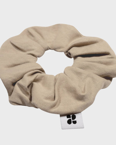 Eco beige hair accessory stylish recycled scrunchie