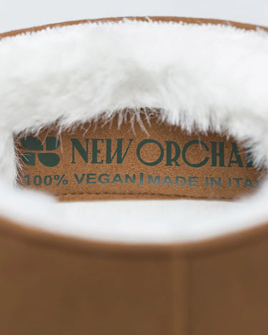 Ethical winter vegan boots in caramel brown