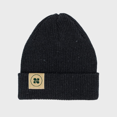 Sustainable grey beanie for winter – made with recycled fibers