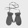 Grey recycled wool free mittens sustainable winter style