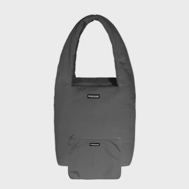 Grey vegan crossbody bag with pouch cruelty free handbag