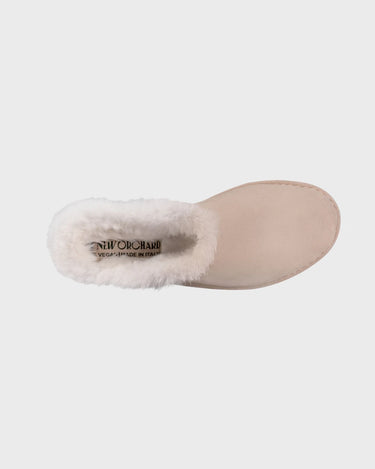 Light beige recycled fabric slippers sustainable soft footwear