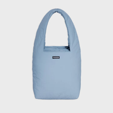 Light blue vegan crossbody bag with pouch cruelty free handbag