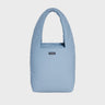 Light blue vegan crossbody bag with pouch cruelty free handbag