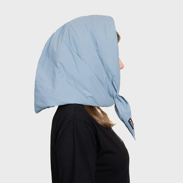 Light blue vegan headscarf cruelty free sustainable fashion