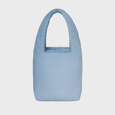 Light blue vegan tote bag with pouch sustainable accessory