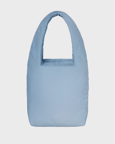 Light blue vegan tote bag with pouch sustainable accessory