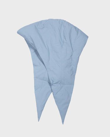 Light blue winter hooded scarf vegan and sustainable