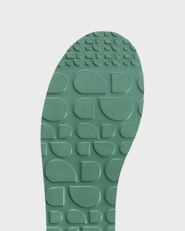 Luxury grey with green sole vegan boots – ethical fashion