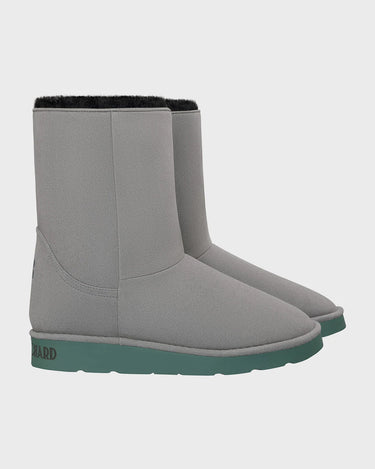 Minimal design grey with green sole vegan boots – cozy