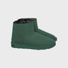 Minimalist style dark green vegan ankle boots