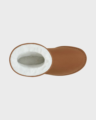 Plant-based caramel brown winter boots – cruelty-free
