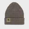 Beige knit beanie from recycled materials – eco accessory