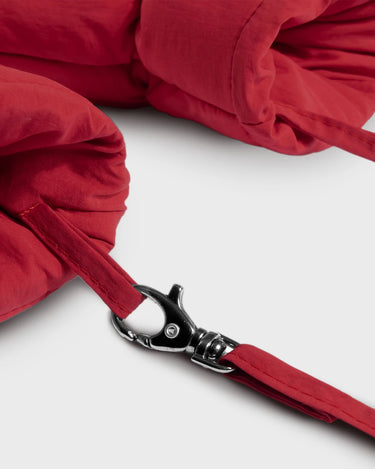 Red recycled winter mittens eco friendly cold weather gloves