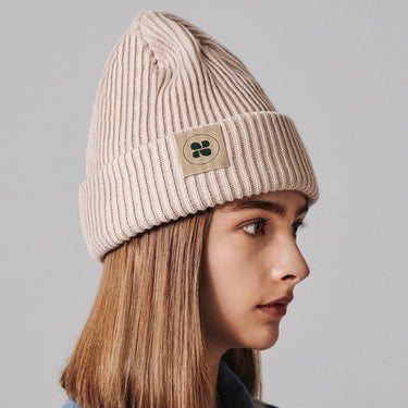 Soft beige winter hat for ultimate comfort