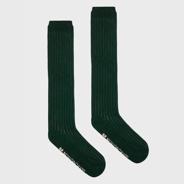 Soft dark green sustainable knee-high socks
