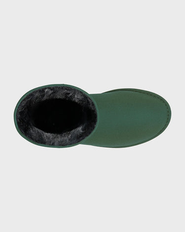 Sustainable dark green winter vegan boots