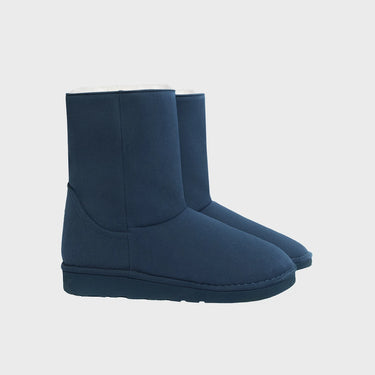Vegan blue snow boots – ugg-style winter wear