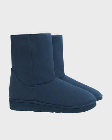 Vegan blue snow boots – ugg-style winter wear