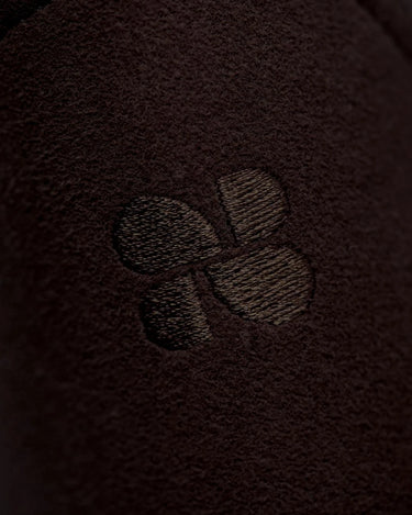 Vegan snow boots chocolate brown with black faux fur