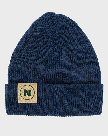 Vegan eco-friendly blue beanie from recycled textiles