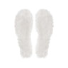 Vegan white faux fur shoe insoles – eco-friendly winter warmth