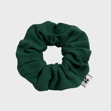 Vegan green scrunchie cruelty free sustainable accessory